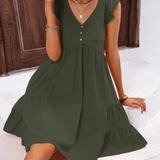 Vestidos mujer  Vestidos elegantes  Vestidos de moda  Vestidos cortos,  Vestidos casuales,  vestidos,  vestido mujer,  Vestido elegante,  Vestido corto,  Vestido casual,  Vestido,  Ropa de moda,  Outfit mujer,  Lanzamiento,  Vestido Verde,  Vestidos Verdes,