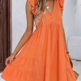 Vestidos mujer  Vestidos elegantes  Vestidos de moda  Vestidos cortos,  Vestidos casuales,  vestidos,  vestido mujer,  Vestido elegante,  Vestido corto,  Vestido casual,  Vestido,  Ropa de moda,  Outfit mujer,  Lanzamiento,  Vestido Naranja,  Vestidos Naranjas,