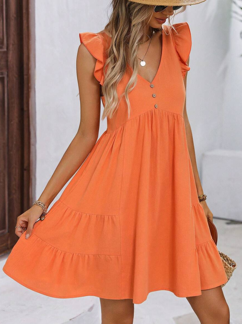 Vestidos naranjas de mujer