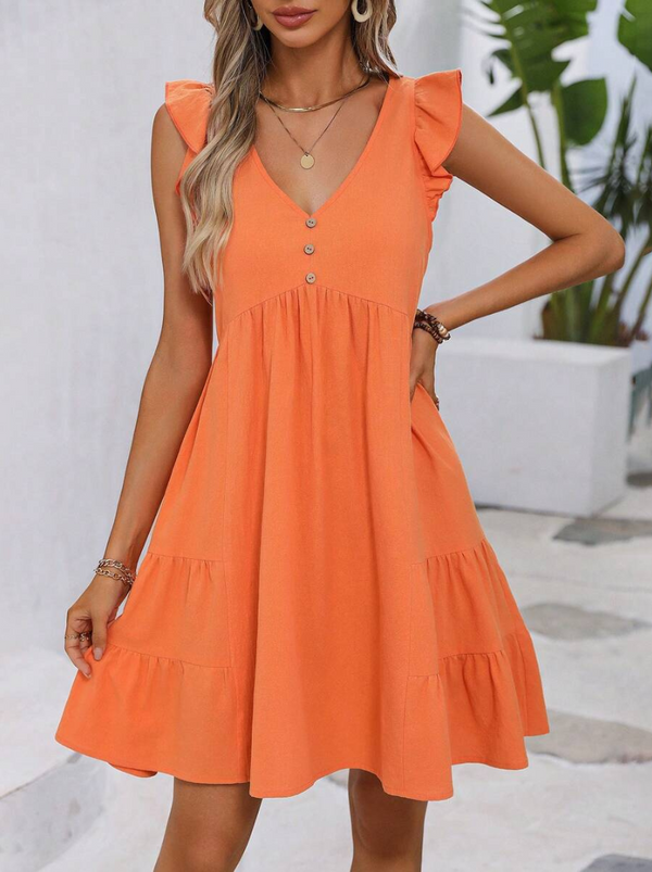 Vestidos mujer  Vestidos elegantes  Vestidos de moda  Vestidos cortos,  Vestidos casuales,  vestidos,  vestido mujer,  Vestido elegante,  Vestido corto,  Vestido casual,  Vestido,  Ropa de moda,  Outfit mujer,  Lanzamiento,  Vestido Naranja,  Vestidos Naranjas,