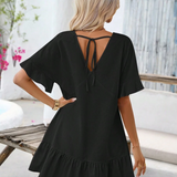 Vestidos mujer,  Vestidos elegantes,  Vestidos cortos,  Vestidos casuales,  vestidos,  Vestido corto,  Vestido,  Ropa de moda,  Outfit mujer,  Vestido Negro,